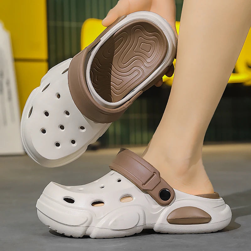 Mouvalis™ Sandales de Plage Homme – Épaisses, Aérées & Ultra Confort Décontracté
