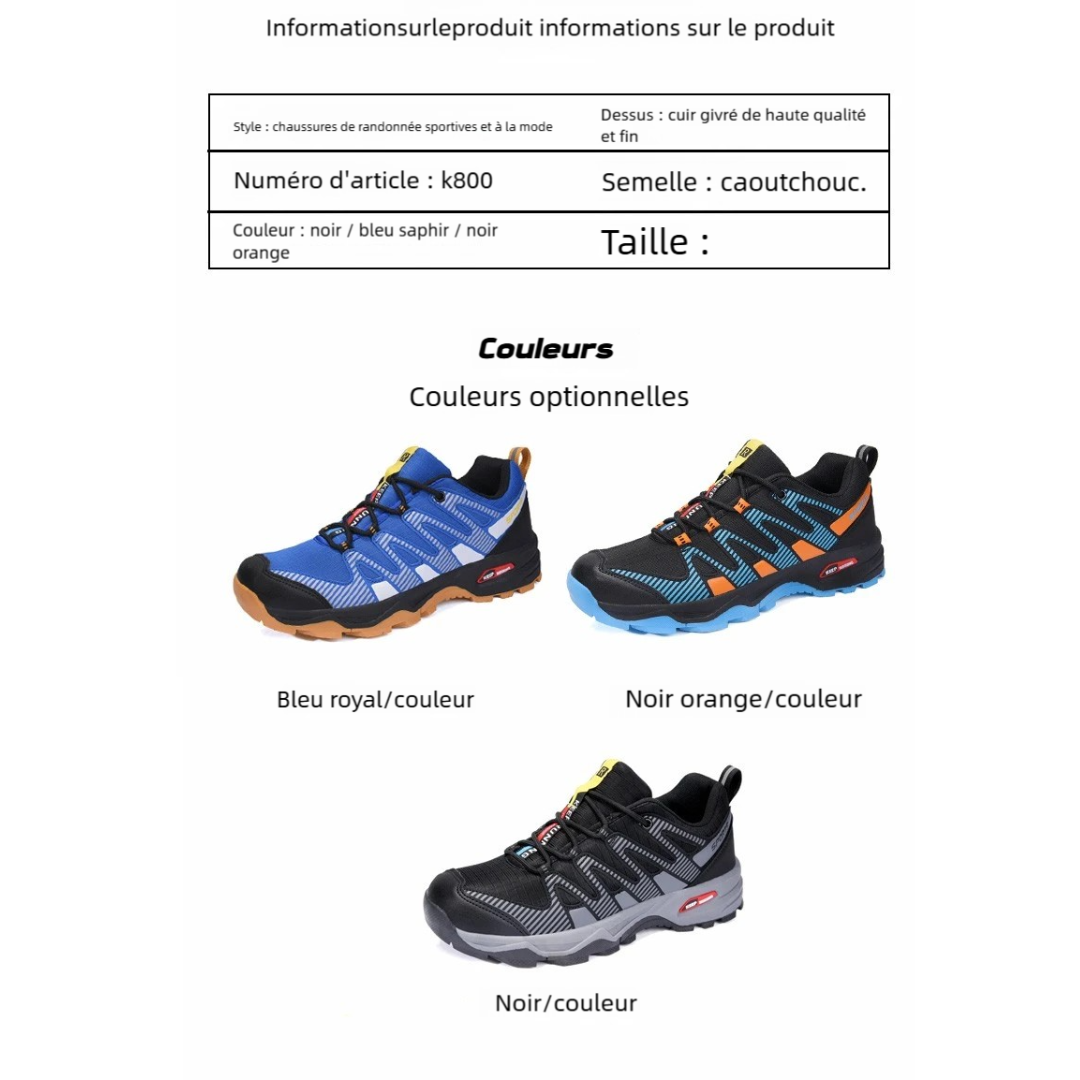 Mouvalis™ Chaussures de Randonnée Homme – Légères, Confortables & Résistantes